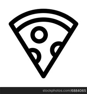 pizza slice, icon on isolated background