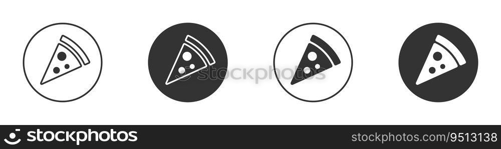 Pizza slice icon. Vector illustration.