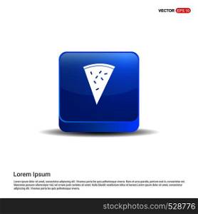Pizza slice iconi - 3d Blue Button.