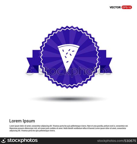 Pizza slice iconi - Purple Ribbon banner