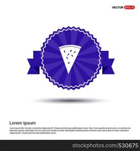 Pizza slice iconi - Purple Ribbon banner