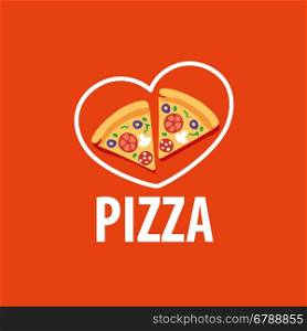 pizza vector logo. Pizza template design logo. Vector illustration of icon