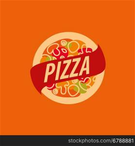 pizza vector logo. Pizza template design logo. Vector illustration of icon