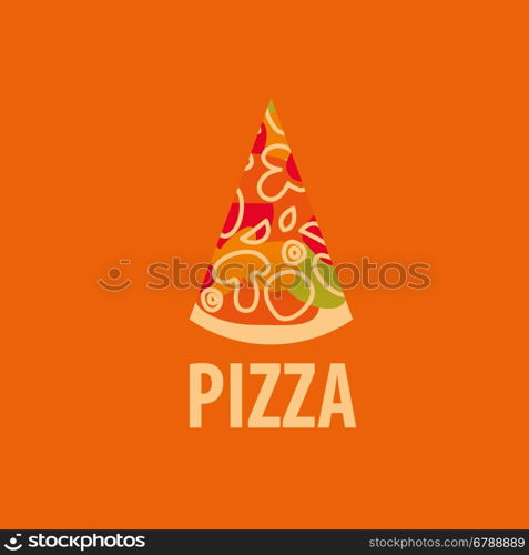 pizza vector logo. Pizza template design logo. Vector illustration of icon