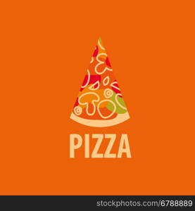 pizza vector logo. Pizza template design logo. Vector illustration of icon