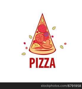 pizza vector logo. Pizza template design logo. Vector illustration of icon