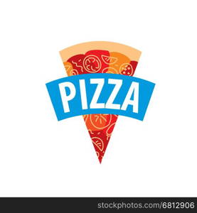 pizza vector logo. Pizza template design logo. Vector illustration of icon