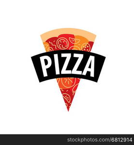 pizza vector logo. Pizza template design logo. Vector illustration of icon