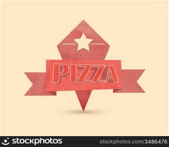 pizza vintage label