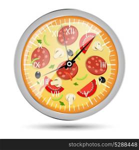 Pizza watch concept vector illustration
