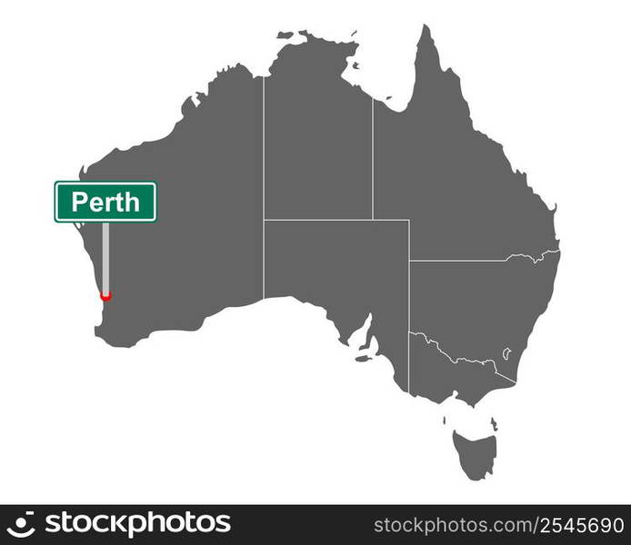 Map of Australia, Victoria highlighted. Political map of Australia with ...