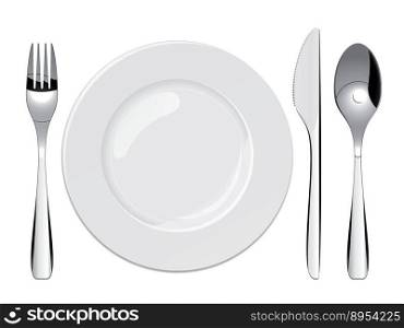 Place setting vector image