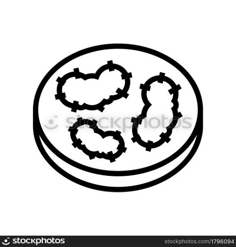 plague bacteria line icon vector. plague bacteria sign. isolated contour symbol black illustration. plague bacteria line icon vector illustration
