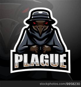 Plague mascot esport logo design