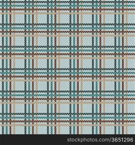 Plaid pattern from knitted texture