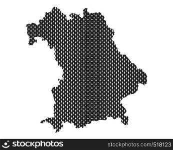 Plain map of Bavaria