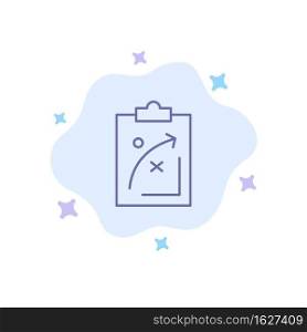 Plan, Strategic, Strategy, Tactics, Economics, Market,  Blue Icon on Abstract Cloud Background