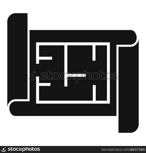 Plan technical document icon simple vector. Paper gear. Data support. Plan technical document icon simple vector. Paper gear
