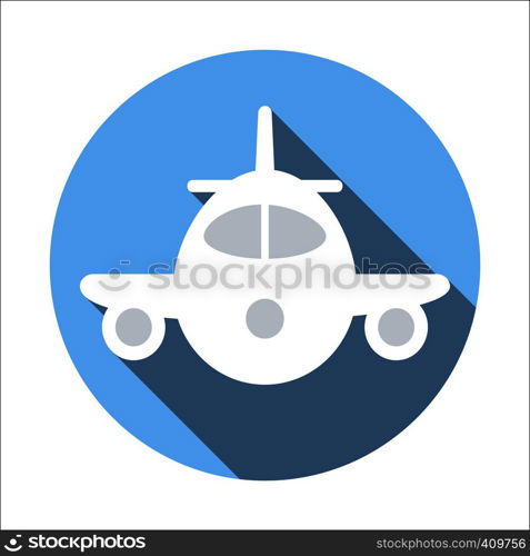 Plane flat icon isolated on white background. Plane flat icon