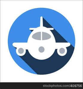 Plane flat icon isolated on white background. Plane flat icon