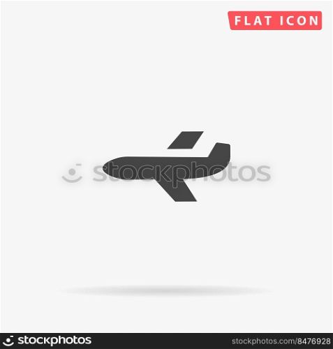 Plane flat vector icon. Hand drawn style design illustrations.. Plane flat vector icon
