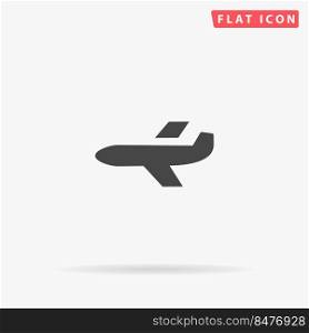Plane flat vector icon. Hand drawn style design illustrations.. Plane flat vector icon