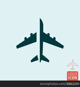 Plane icon. Aircraft transportation symbol. Vector illustration. Plane icon isolated