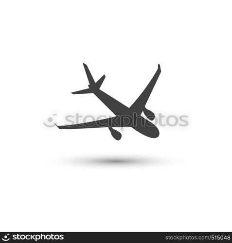 Plane icon vector, pictogram isolated on white