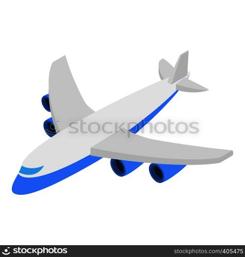 Plane isometric 3d icon isolated on white background. Plane isometric 3d icon