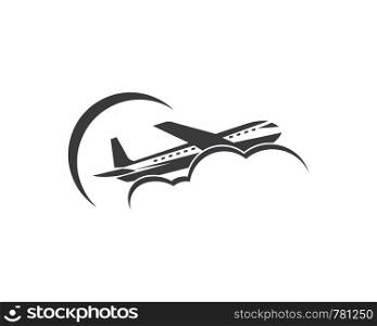 plane logo vector icon illustration design template