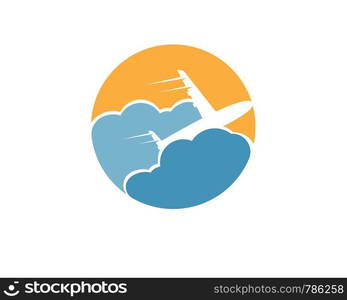 plane logo vector icon illustration design template