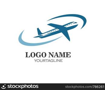 plane logo vector icon illustration design template