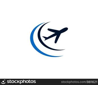 Plane logo vector template