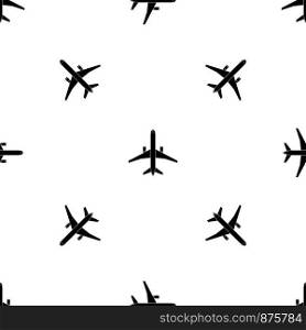 Plane pattern repeat seamless in black color for any design. Vector geometric illustration. Plane pattern seamless black