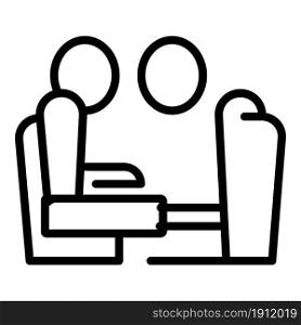 Plane seat icon outline vector. Airline class. Airplane chair. Plane seat icon outline vector. Airline class