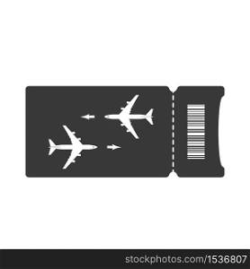 Plane ticket. Simple vector icon isolated on a white background for websites and apps