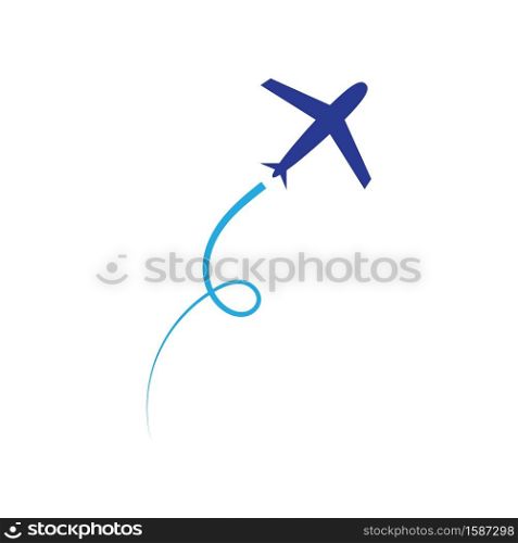 Plane Travel illustration vector template