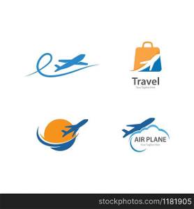 Plane Travel logo vector template