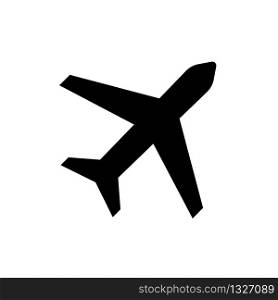 Plane vector icon Isolated element. Black plane vector icon. Black flight airplane sign symbol. Abstract plane template. EPS 10