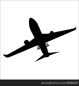 Planes black silhouette isolated on white background. Planes black silhouette