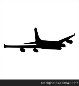 Planes black silhouette isolated on white background. Planes black silhouette