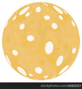 planet cheese similar to a realistic cheese ball with holes crater, vector