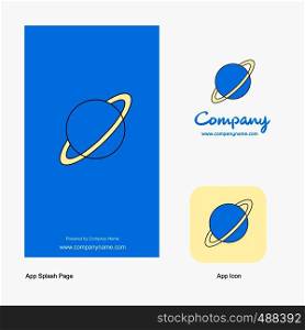 Planet Company Logo App Icon and Splash Page Design. Creative Business App Design Elements