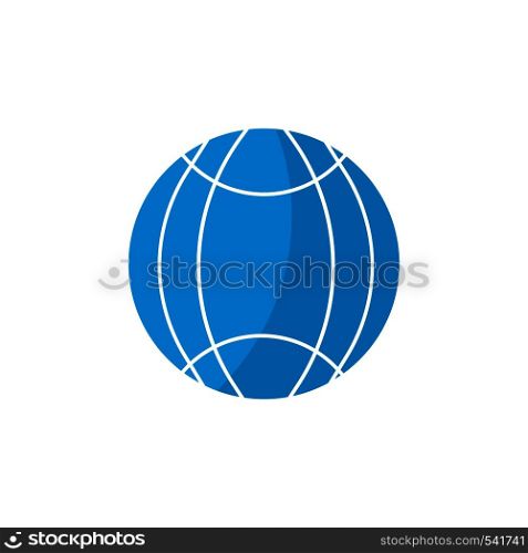 Planet concept. Earth symbol. Simple globe icon. Flat vector illustration isolated on white background. Planet concept. Earth symbol. Simple globe icon.
