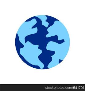 Planet concept. Globe icon. Earth symbol. Flat vector illustration isolated on white background. Planet concept. Globe icon. Earth symbol. Flat vector illustration
