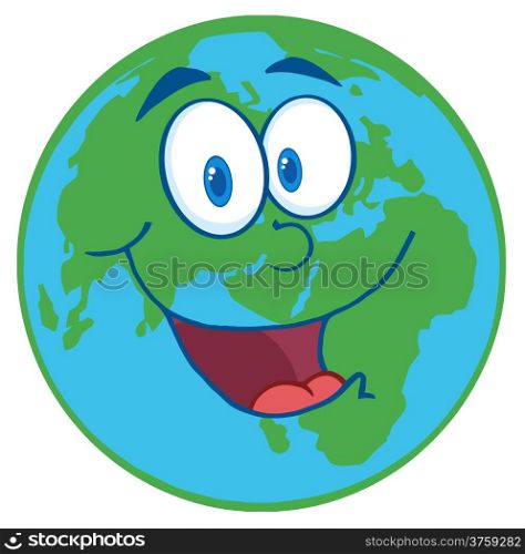 Planet Earth Cartoon Character