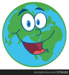 Planet Earth Cartoon Character