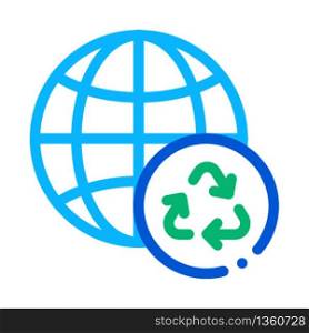 planet earth ecology icon vector. planet earth ecology sign. color symbol illustration. planet earth ecology icon vector outline illustration