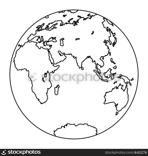 Planet Earth, flat icon for design and decoration.