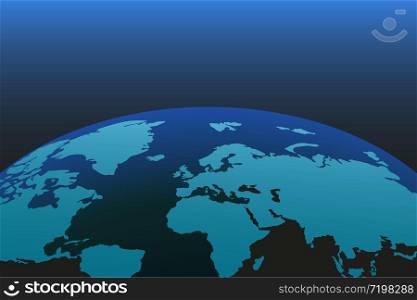 planet earth globe world map background vector illustration